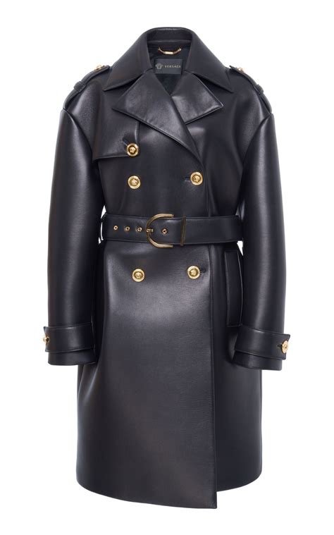 womens versace coats|Versace leather jacket women.